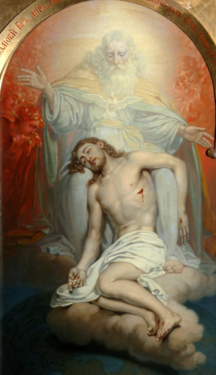 Dios el Padre lamentando sobre Cristo muerto de Vladimir Lukich Borovikovsky