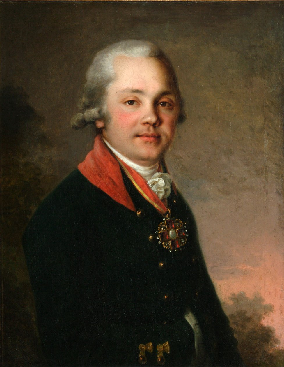 Retrato de Alexander Dmitriyevich Arsenyev de Vladimir Lukich Borovikovsky