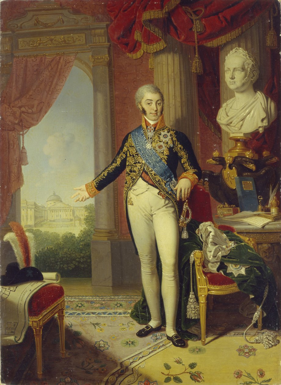 Retrato del Conde Nikolai Petrovich Sheremetev 1751-1809, 1819 de Vladimir Lukich Borovikovsky