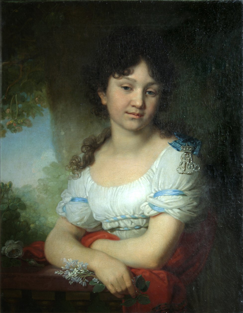 Retrato de la condesa Maria Alexeyevna Orlova-Denisova de Vladimir Lukich Borovikovsky