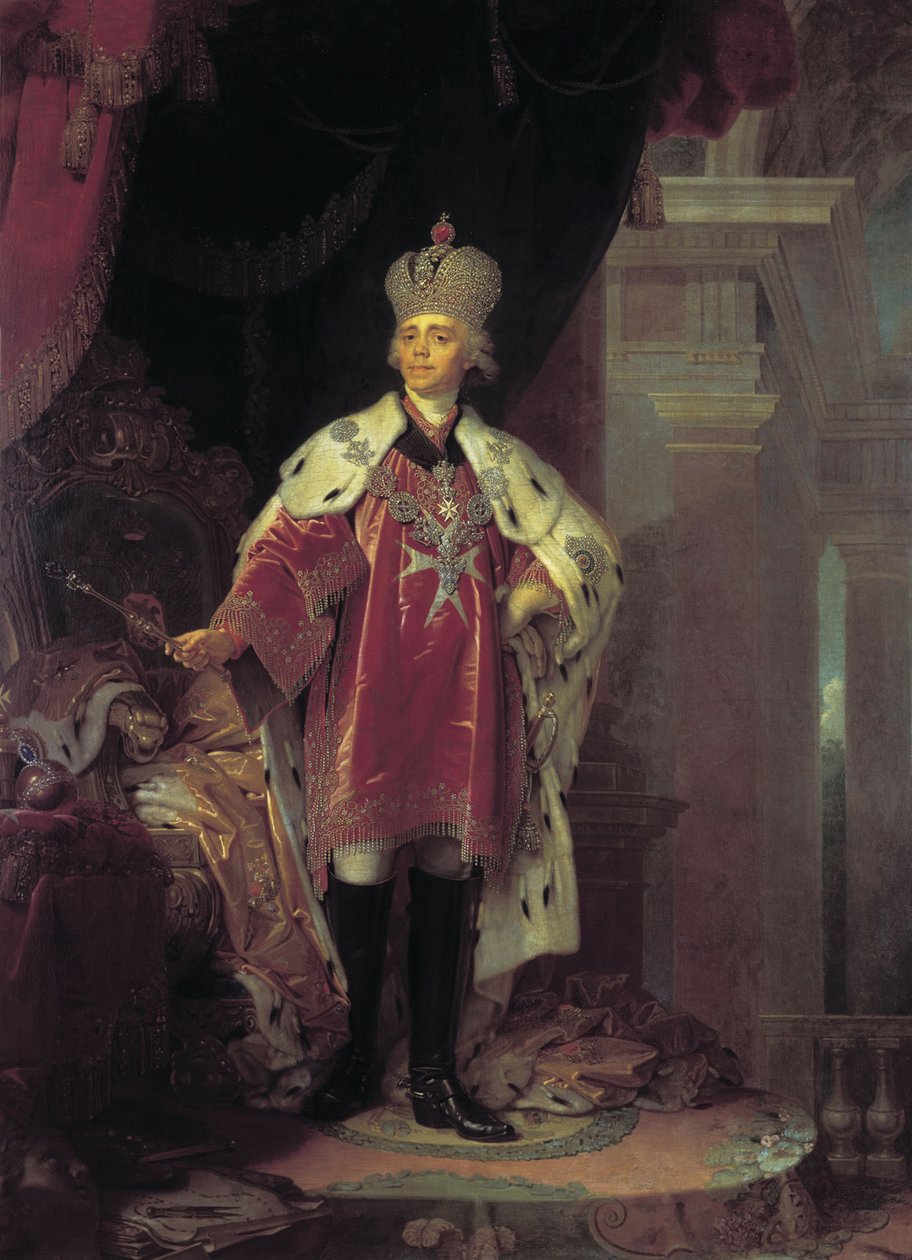 Retrato de Pablo I, 1800 de Vladimir Lukich Borovikovsky