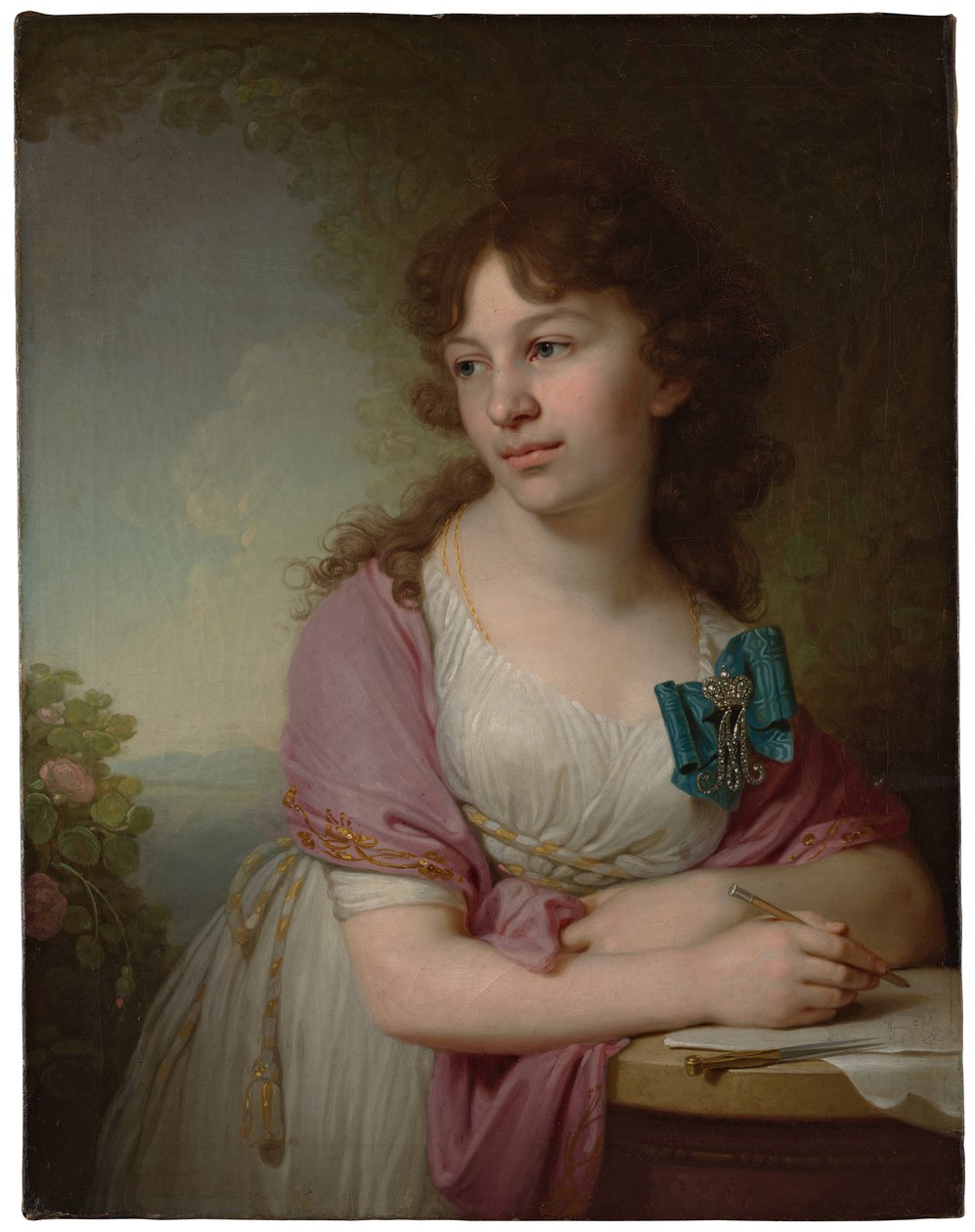 Retrato de la Princesa Yekaterina Alexeyevna Dolgorukova 1781-1860, nacida Condesa Vasilyeva, 1798 de Vladimir Lukich Borovikovsky