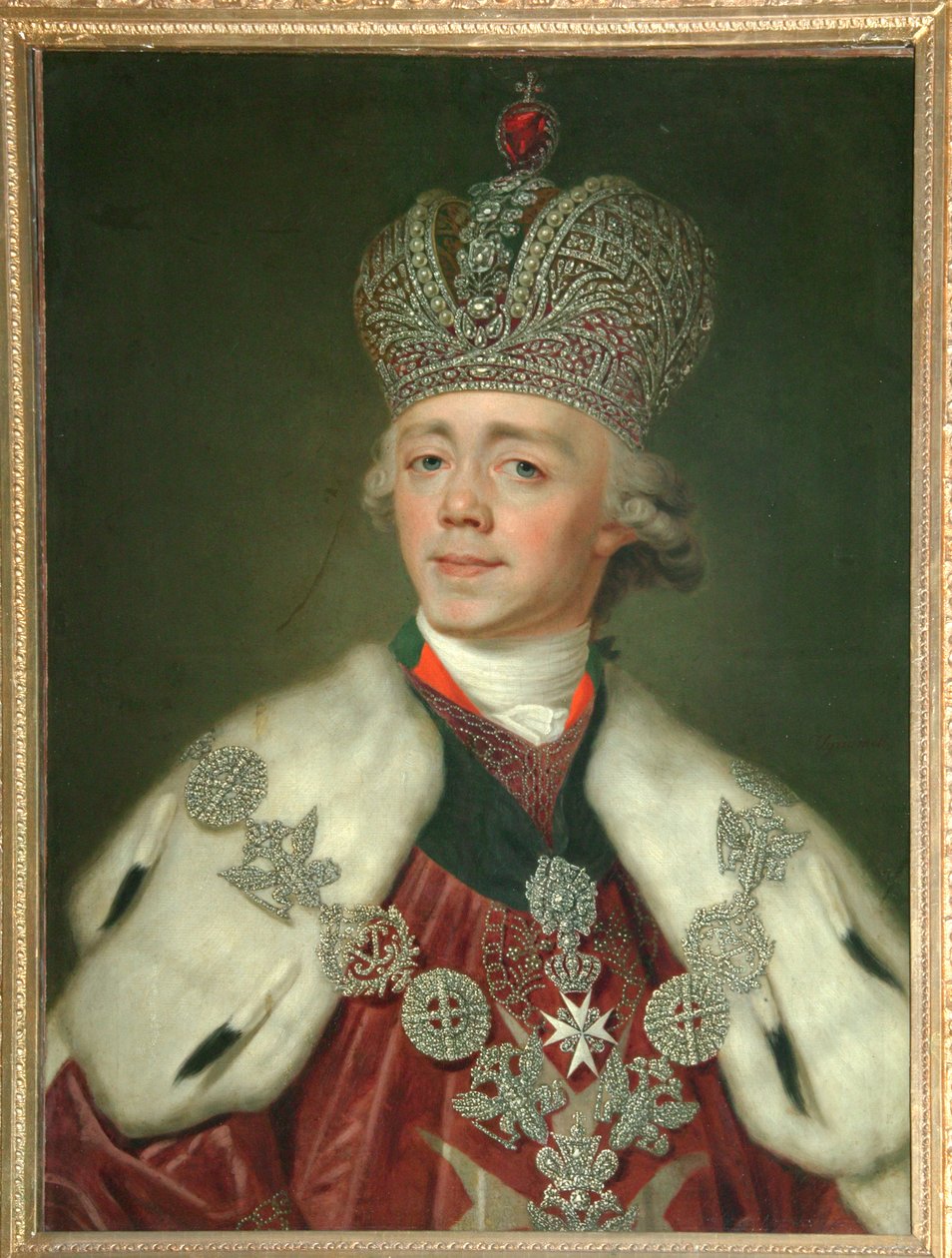 Retrato del Emperador Pablo I de Rusia 1754-1801, 1799-1800 de Vladimir Lukich Borovikovsky