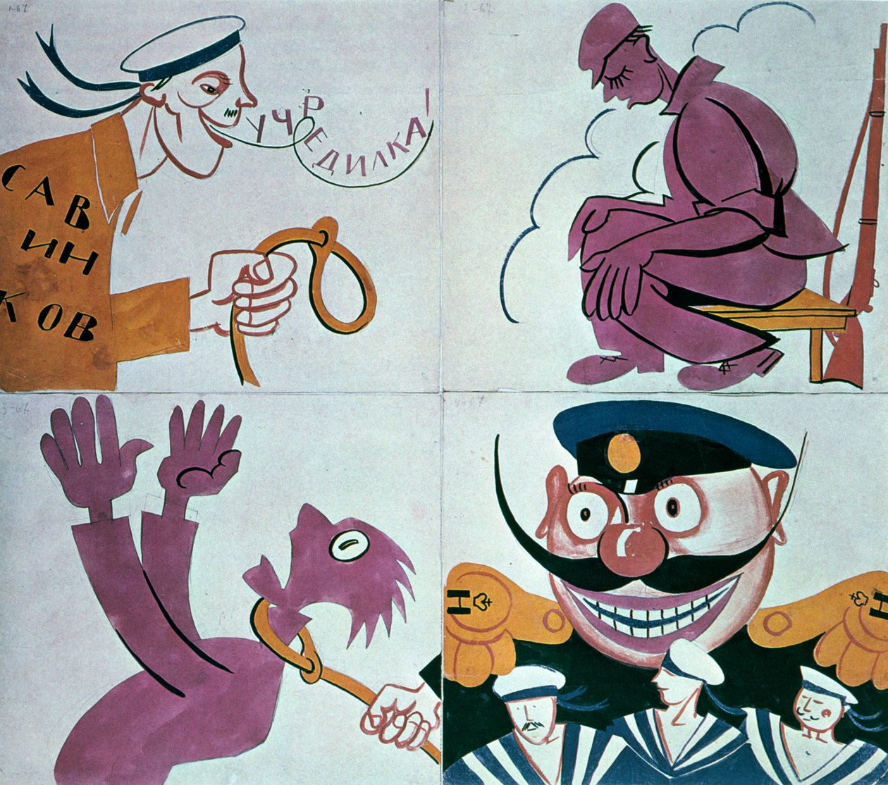 Caricatura contra la Asamblea Constituyente 1921 de Vladimir Mayakovsky