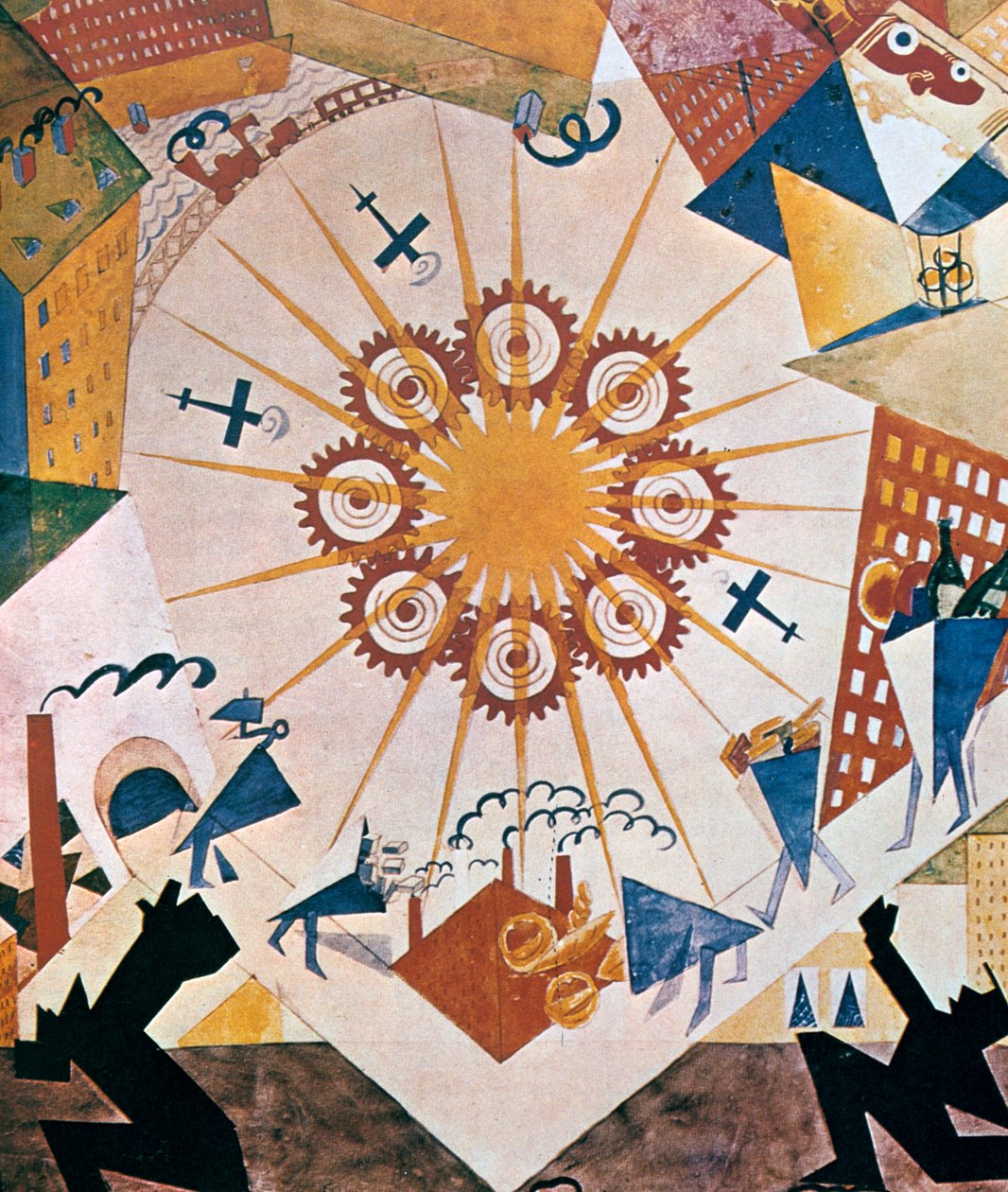 Diseño de decorado para Mystery Bouffe, 1919 de Vladimir Mayakovsky