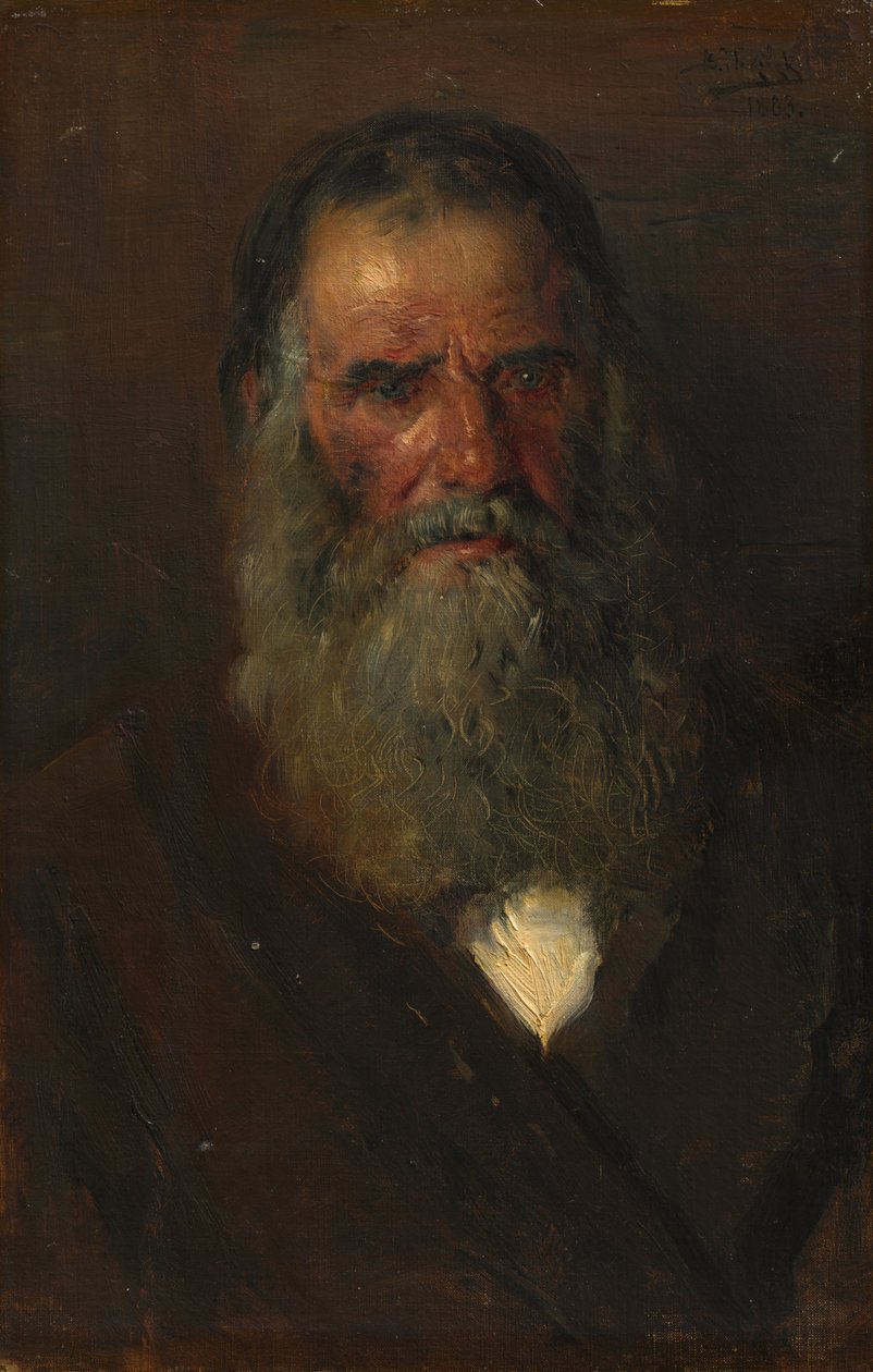 Estudio de la cabeza de un anciano de Vladimir Yegorovich Makovski