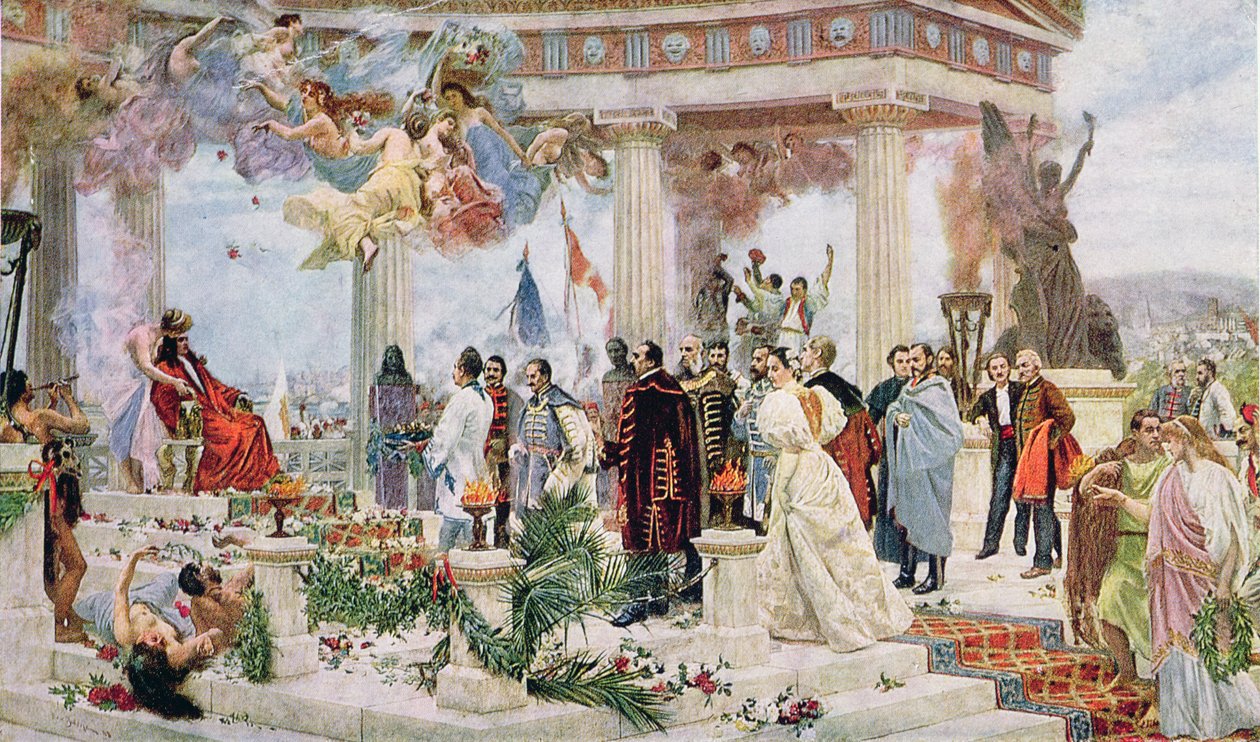 Cortina ceremonial del Teatro Nacional Croata, 1895 de Vlaho Bukovac