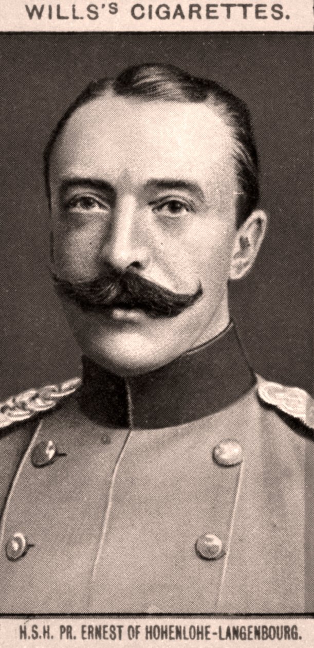 H.S.H, PR. Ernesto de Hohenlohe-Langenbourg, 1908 de WD and HO Wills
