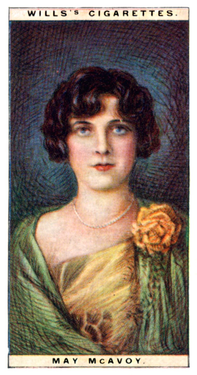 May McAvoy 1899-1984, actriz estadounidense, 1928 de WD and HO Wills