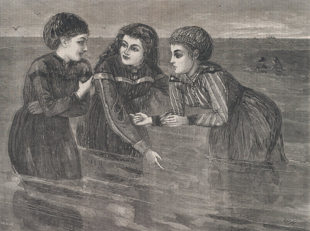 Bañarse en Long Branch Oh, ¿no está frío? Every Saturday, Vol. III, New Serie..., 26 de agosto de 1871 de W.H. Morse
