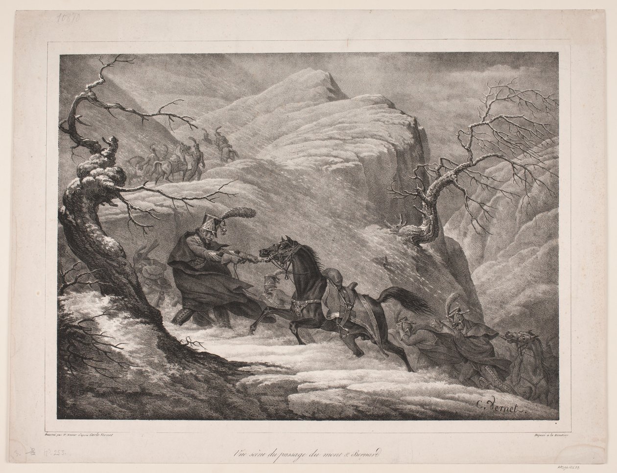 Una escena del paso del monte St. Bernard de WIlhelm Heuer