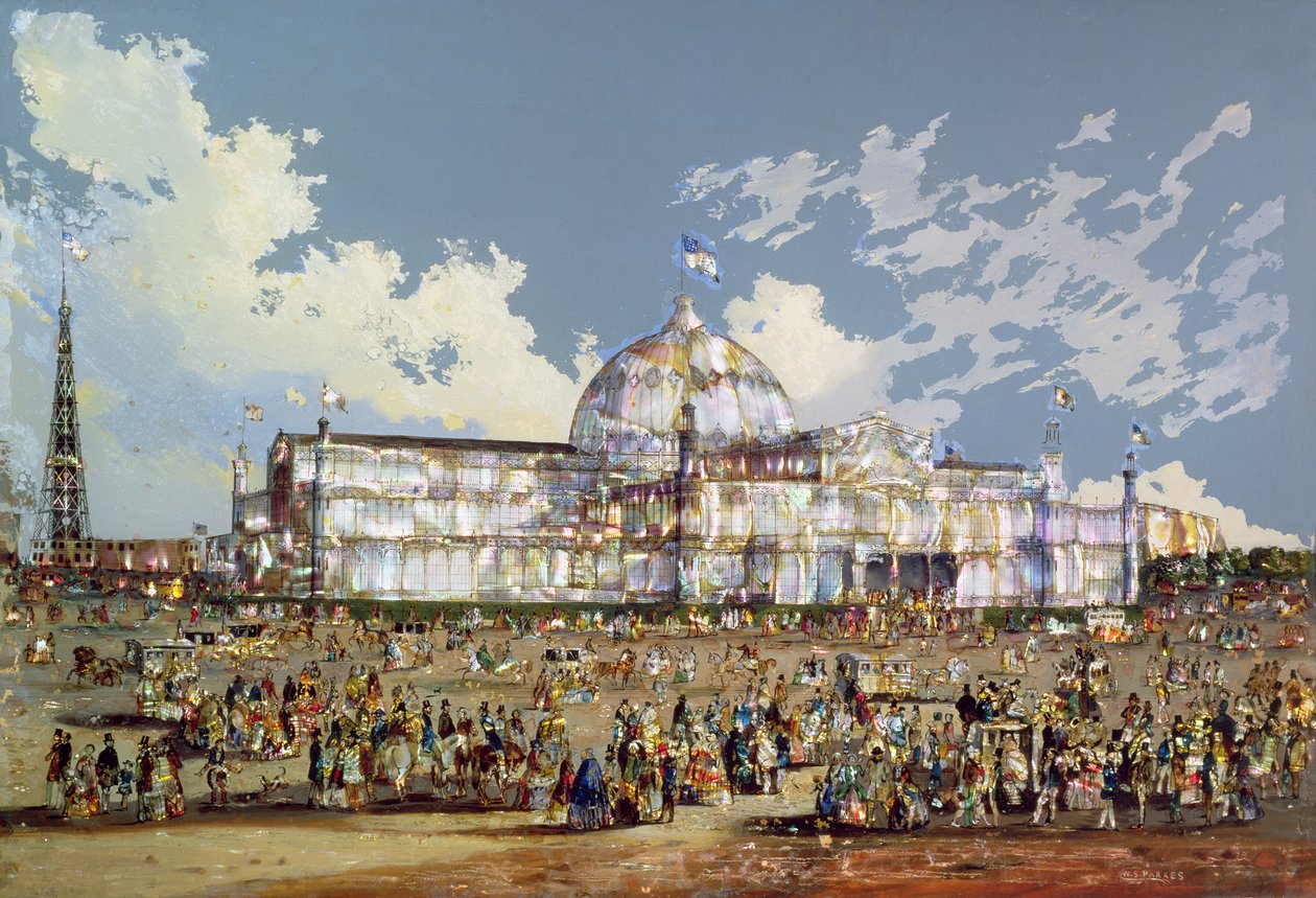 Palacio de Cristal, Nueva York, c.1850 de W.S Parkes