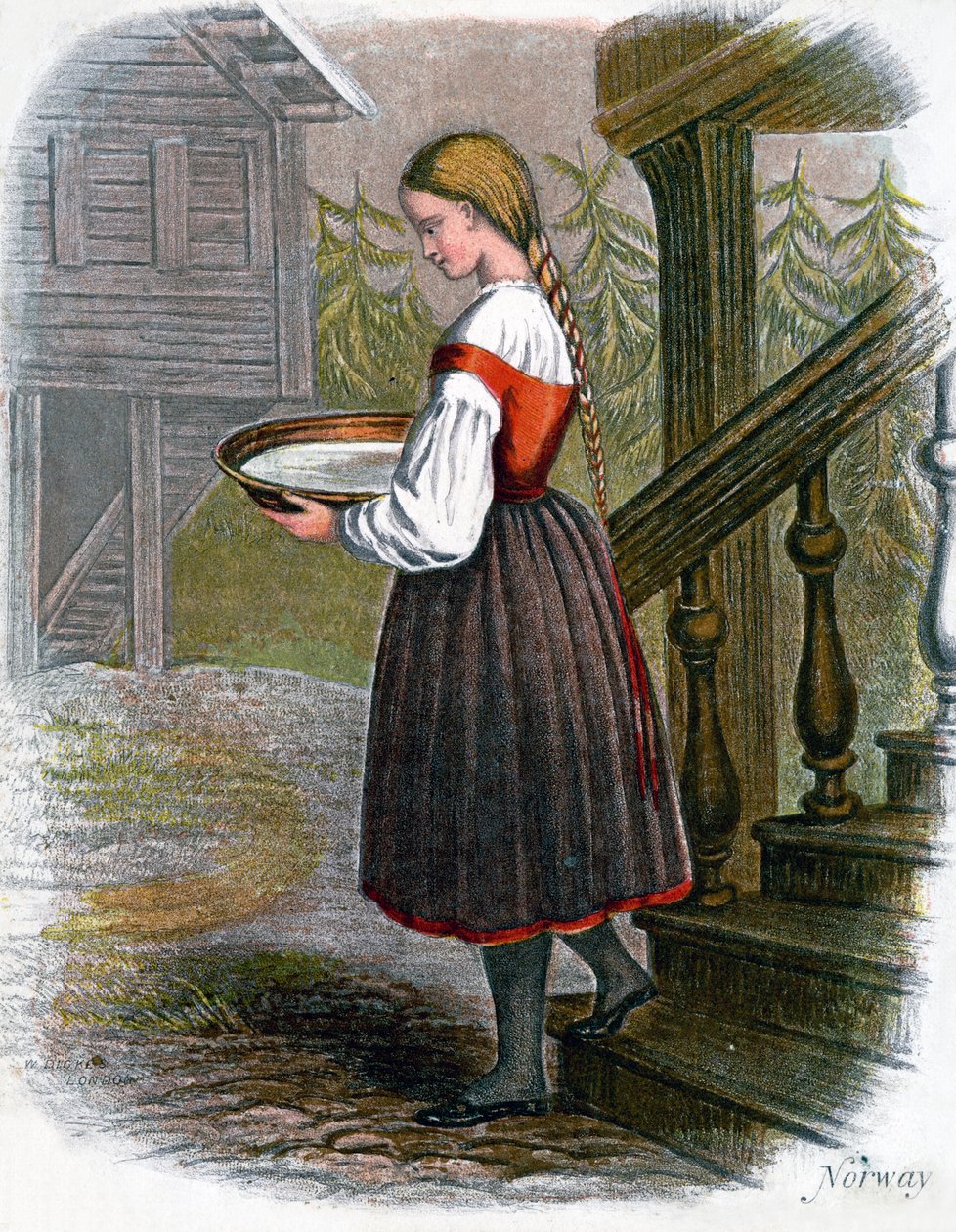 Chica de Granja Noruega de W. Dickes