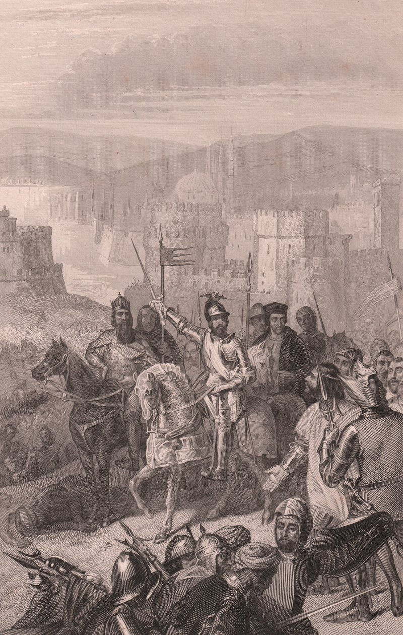 El mariscal de Boucicault obliga al sultán Bayezid a detener el asedio de Constantinopla de John Ward Dunsmore
