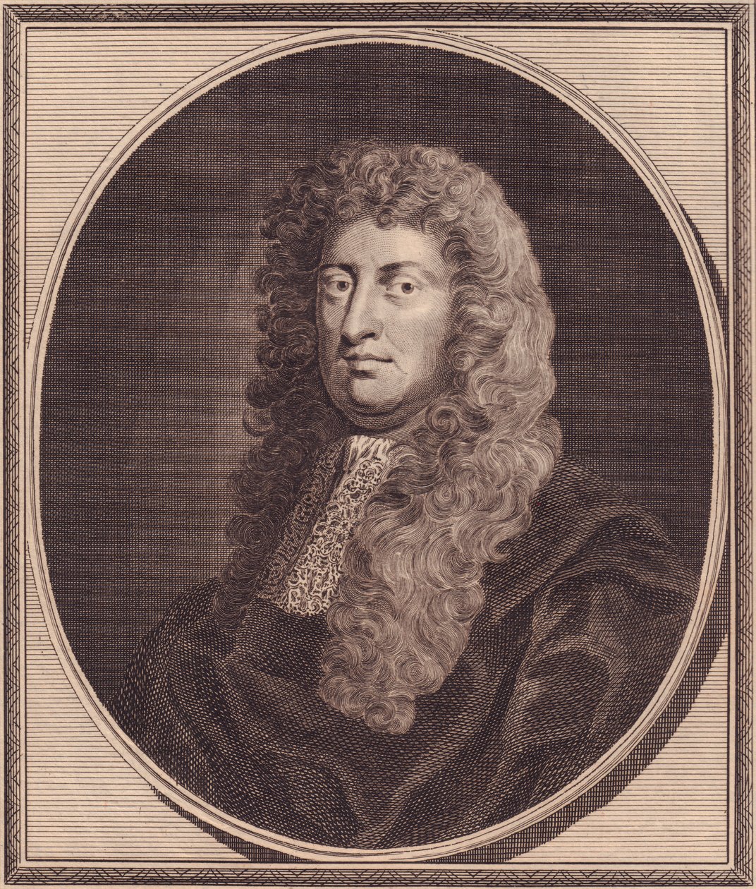 Retrato del político inglés William Russell, Lord Russell (1639-1683), grabado en cobre por John Goldar (1729-1795) después de una pintura de G Kneller de John Ward Dunsmore