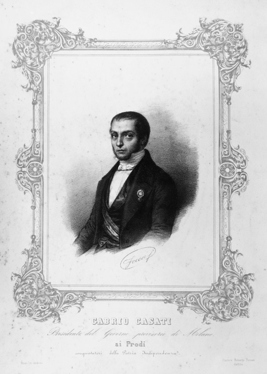 Retrato de Gabrio Casati (1798-1873), político italiano que fue primer ministro del Reino de Cerdeña de John Ward Dunsmore