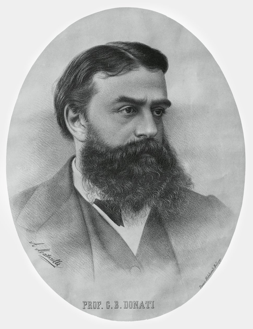 Retrato de Giovanni Battista Donati (1826-1873), matemático y astrónomo italiano de John Ward Dunsmore