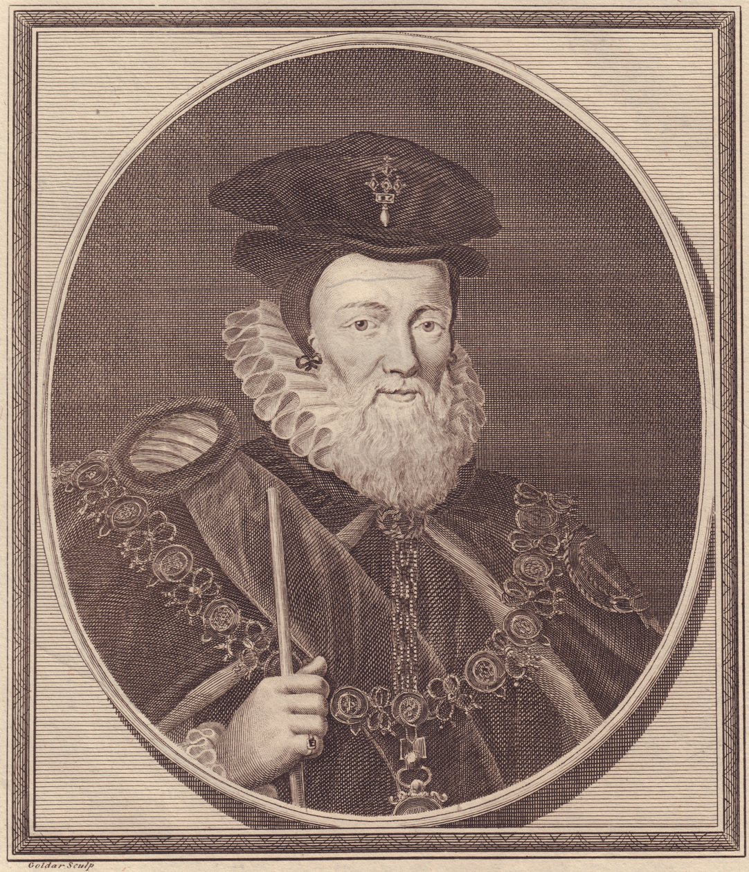 Retrato de William Cecil de John Ward Dunsmore