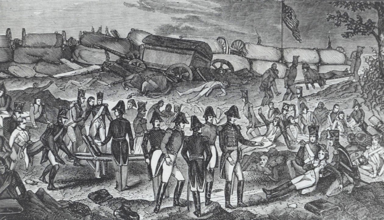 Soldados heridos tras la Batalla de Nueva Orleans (grabado) de John Ward Dunsmore