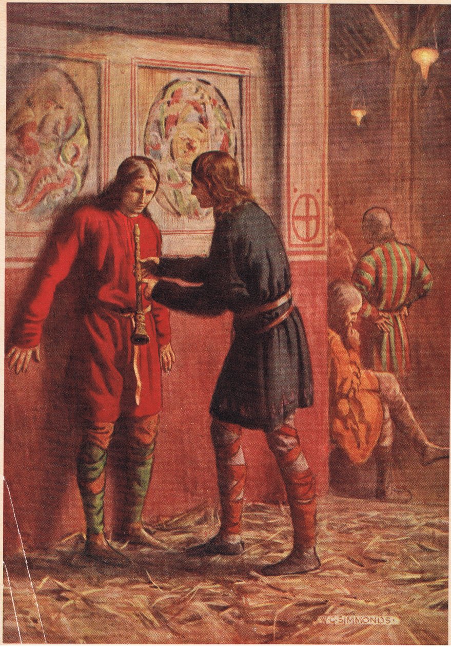 Hamlet intenta hacer que Guildenstern toque una flauta, de 