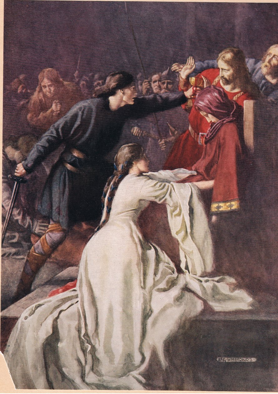 Hamlet obliga al Rey a beber veneno, de 