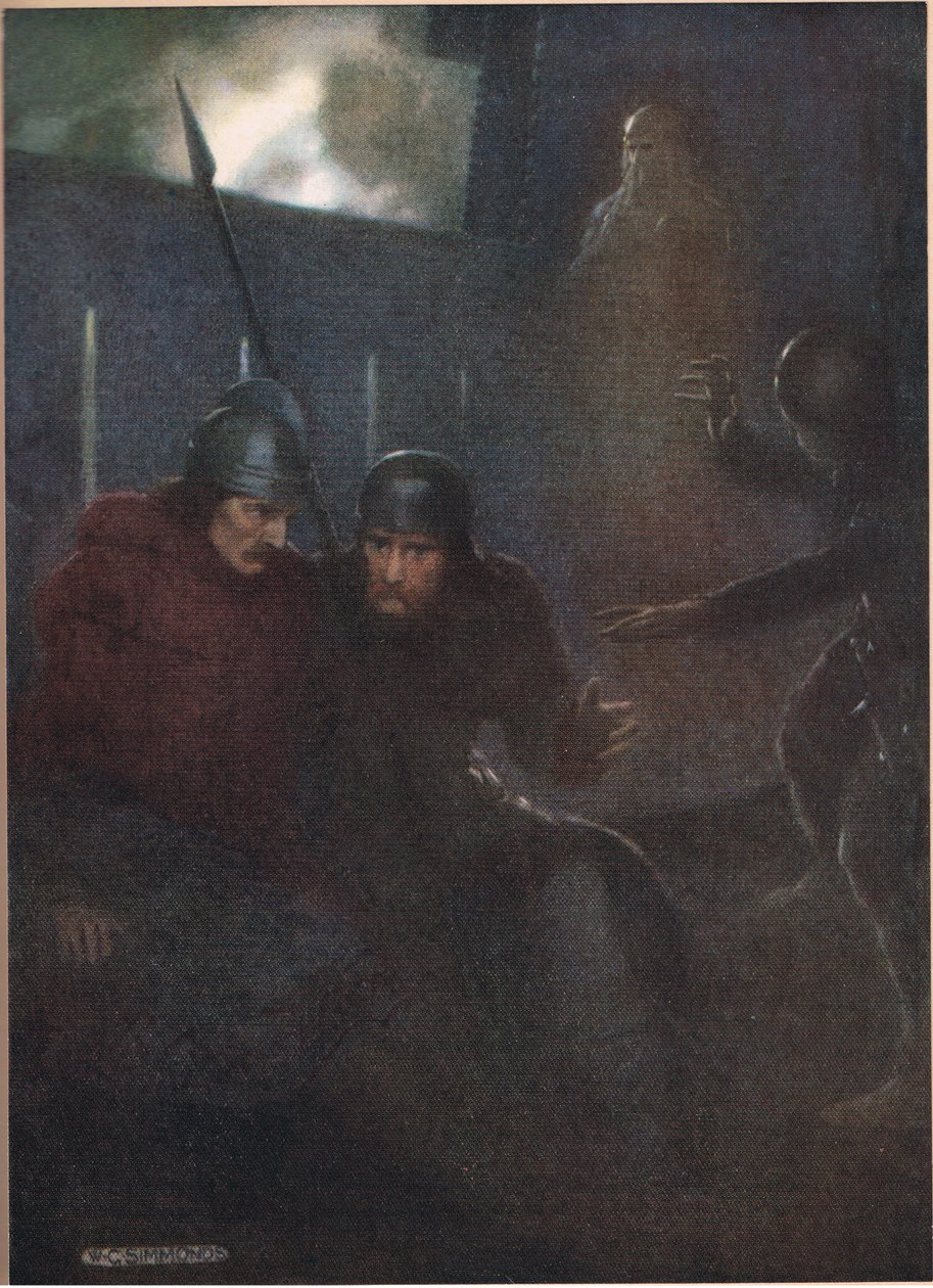 El fantasma del padre de Hamlet aparece, de 