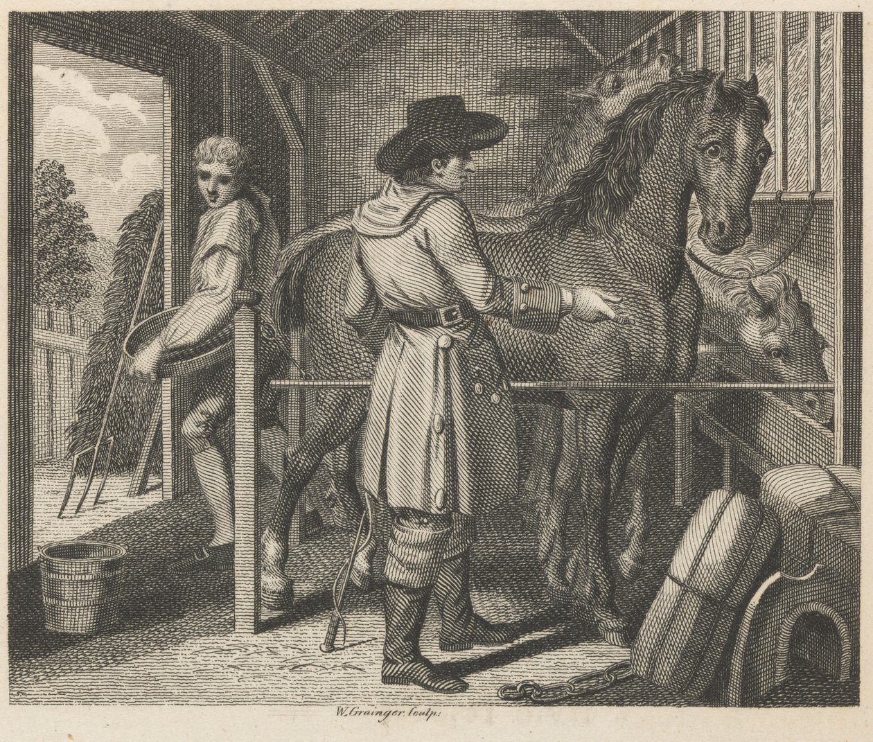 El caballo de carga y el transportista de W. Grainger