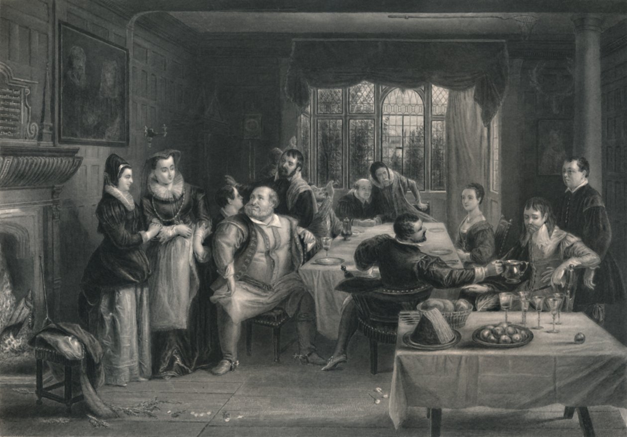 Falstaff y sus amigos Las alegres comadres de Windsor, c1870 de W. Greatbatch