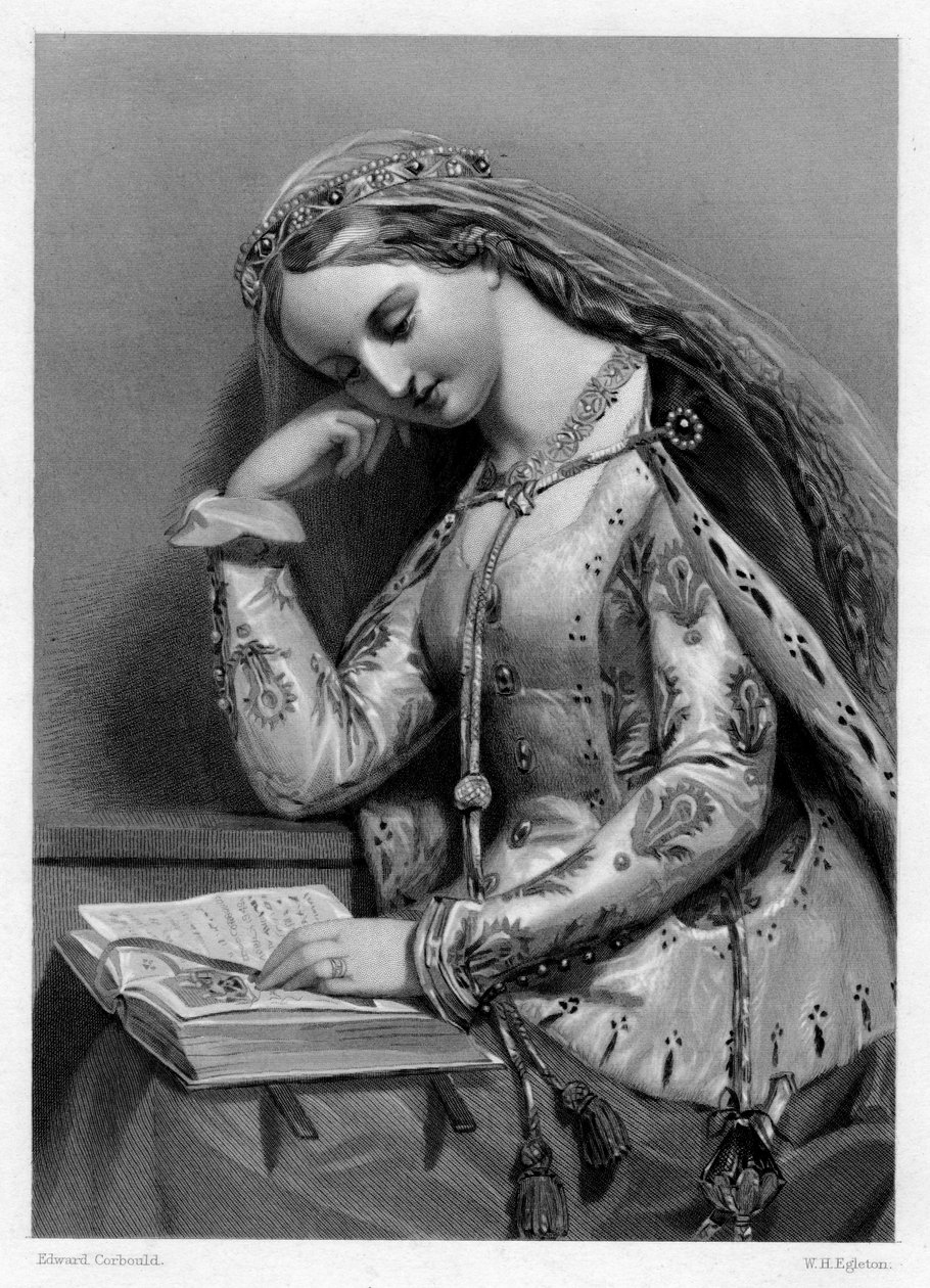 Isabel de York, Reina Consorte del Rey Enrique VII de Inglaterra, siglo XIX de W. H. Egleton
