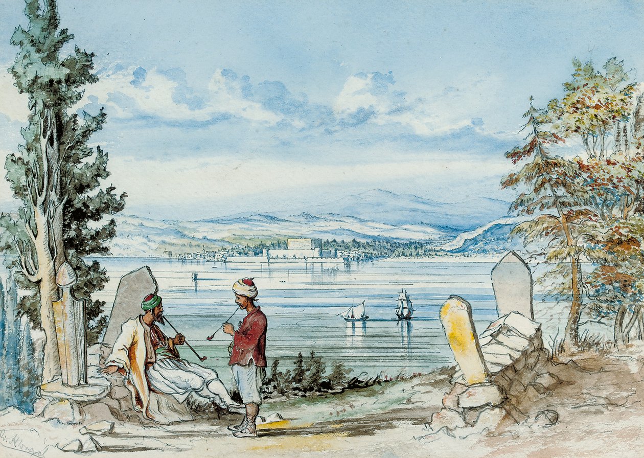 Vista en los Dardanelos, 1869 de W. H. Wrench