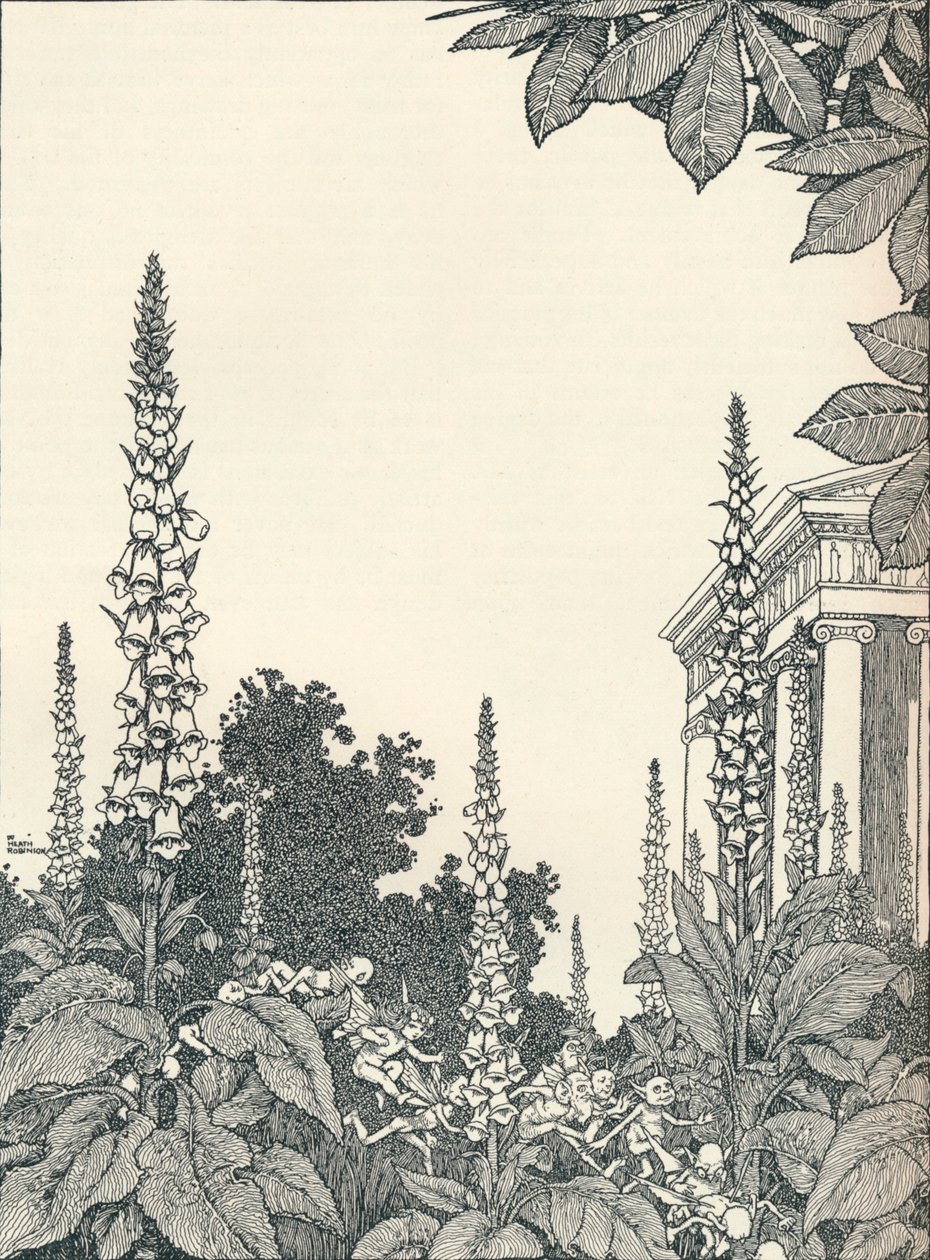 Ilustración de Sueño de una noche de verano, 1914, 1925 de William Heath Robinson