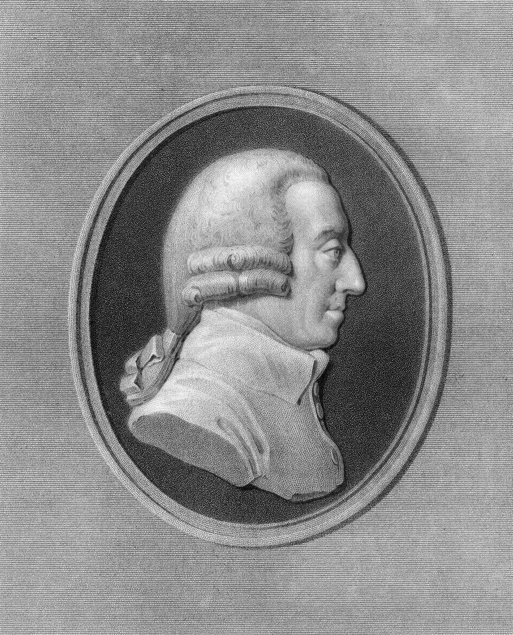 Adam Smith, filósofo y economista escocés del siglo XVIII, 1836 de W. Holl