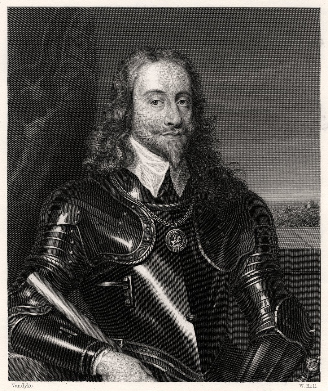 Carlos I, rey de Gran Bretaña e Irlanda, siglo XIX de W. Holl