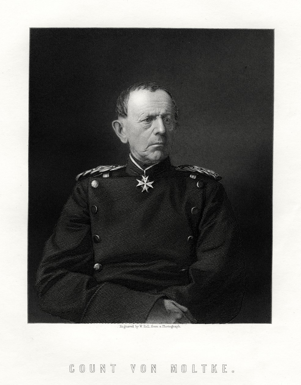 Conde von Moltke, 1800-1891, famoso mariscal de campo alemán, siglo XIX de W. Holl