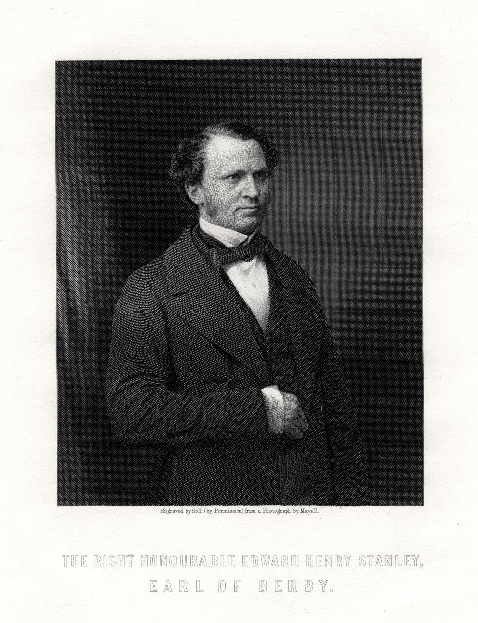 Edward Henry Stanley, 15º Conde de Derby, estadista británico de W. Holl