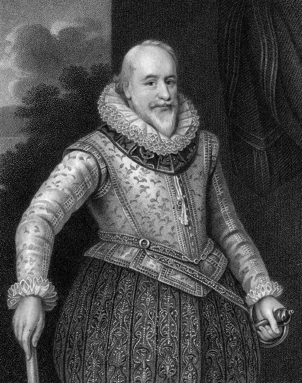 George Carew, primer conde de Totnes 1555-1629, 1824 de W. Holl