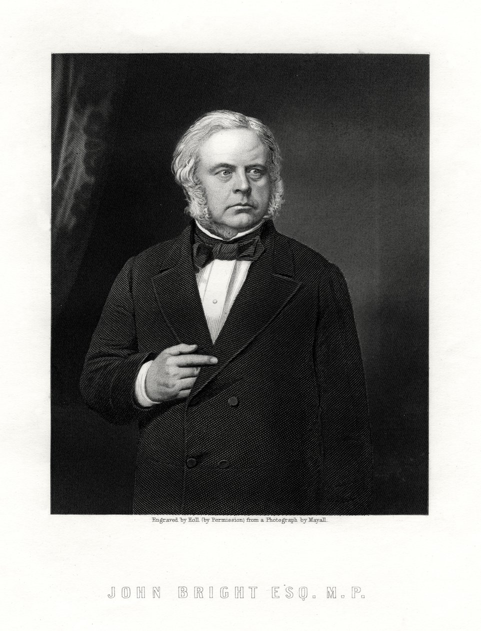 John Bright, estadista radical y liberal británico, siglo XIX de W. Holl