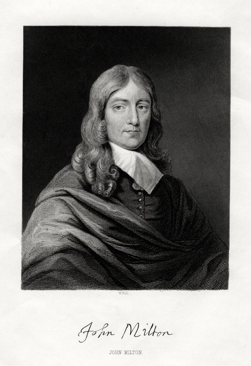 John Milton, poeta inglés de W. Holl