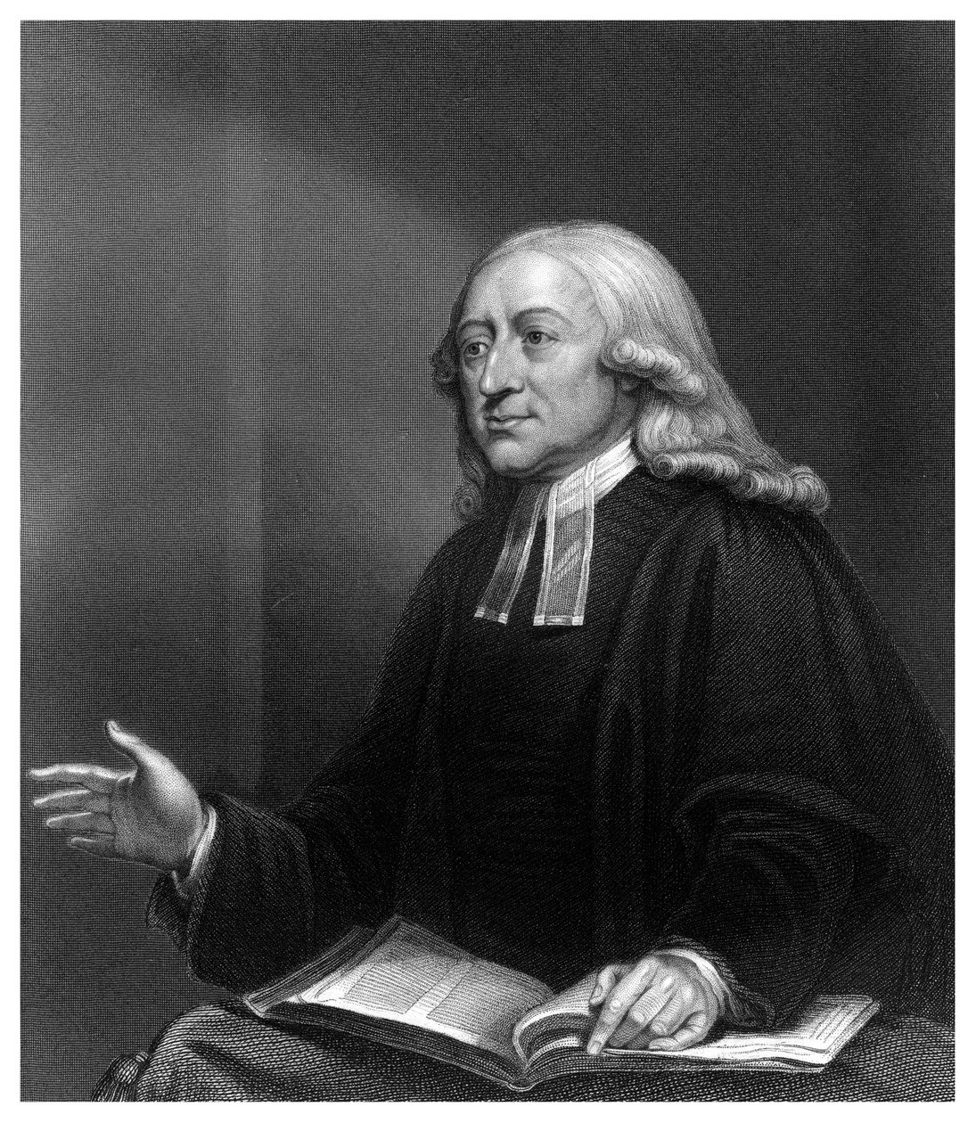 John Wesley, predicador inconformista inglés del siglo XVIII de W. Holl