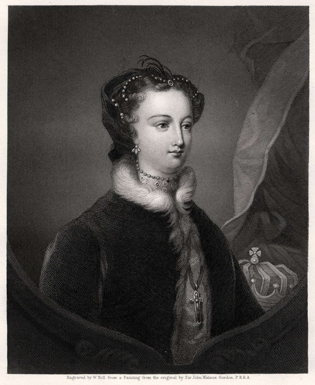María Estuardo, Reina de los Escoceses, siglo XIX de W. Holl