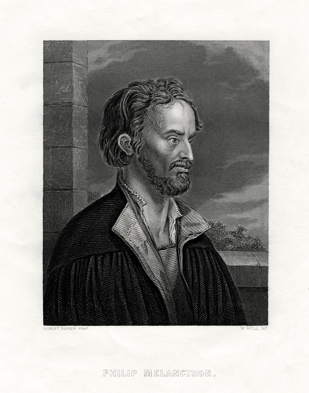 Philipp Melanchthon teólogo alemán y escritor de la Reforma Protestante, siglo XIX de W. Holl