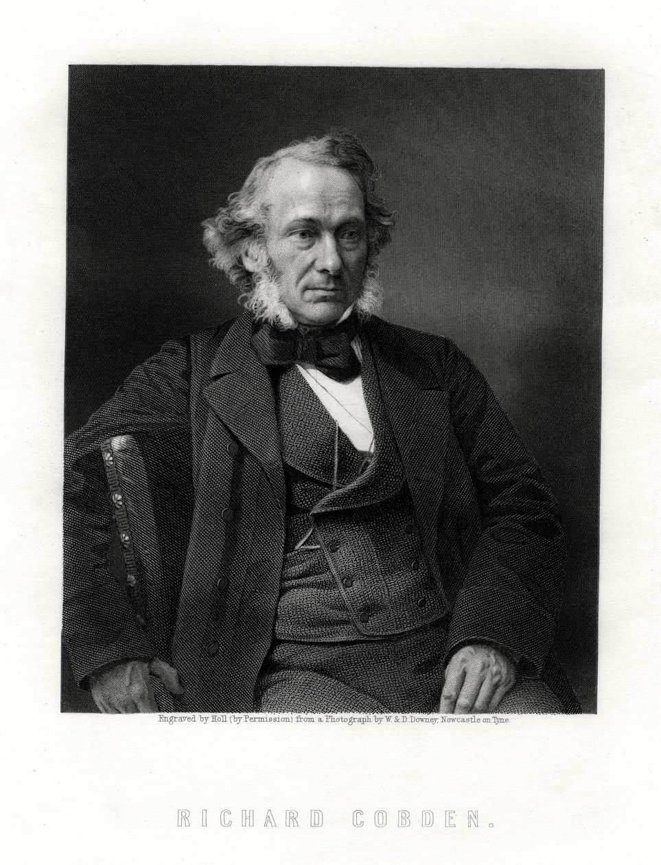 Richard Cobden, fabricante británico, estadista Radical y Liberal, siglo XIX de W. Holl