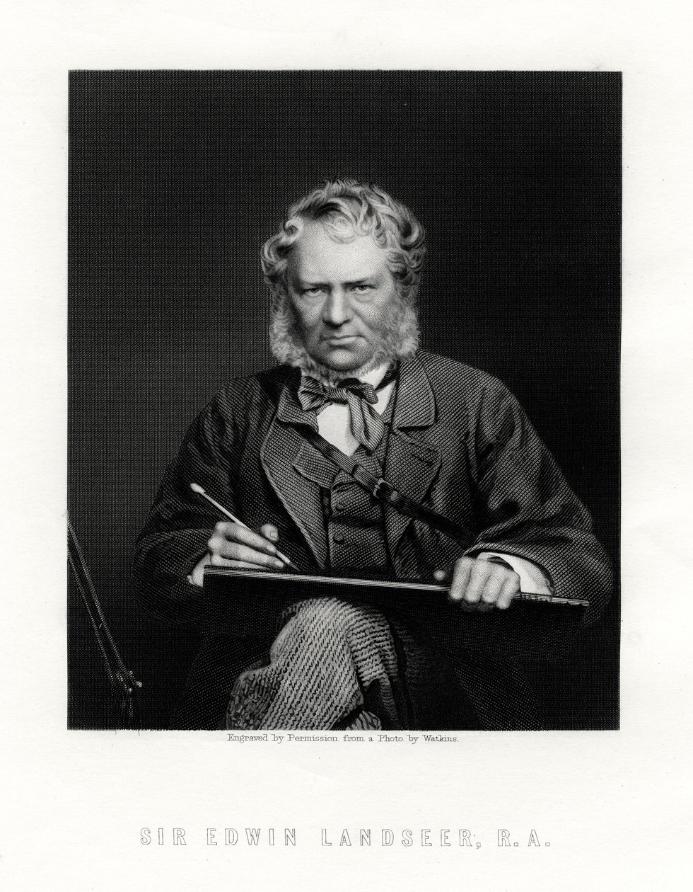 Sir Edwin Henry Landseer 1802-1873, pintor británico, siglo XIX de W. Holl