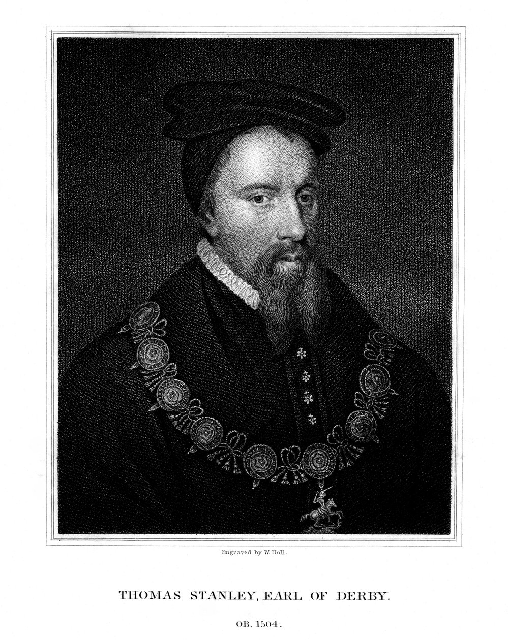 Thomas Stanley, 1er Conde de Derby, noble inglés, 1827 de W. Holl