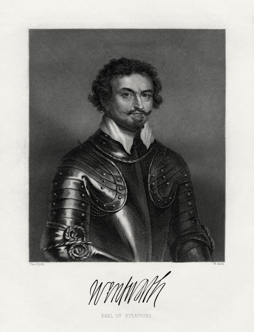 Thomas Wentworth, 1er Conde de Strafford 1593-1641, siglo XIX de W. Holl