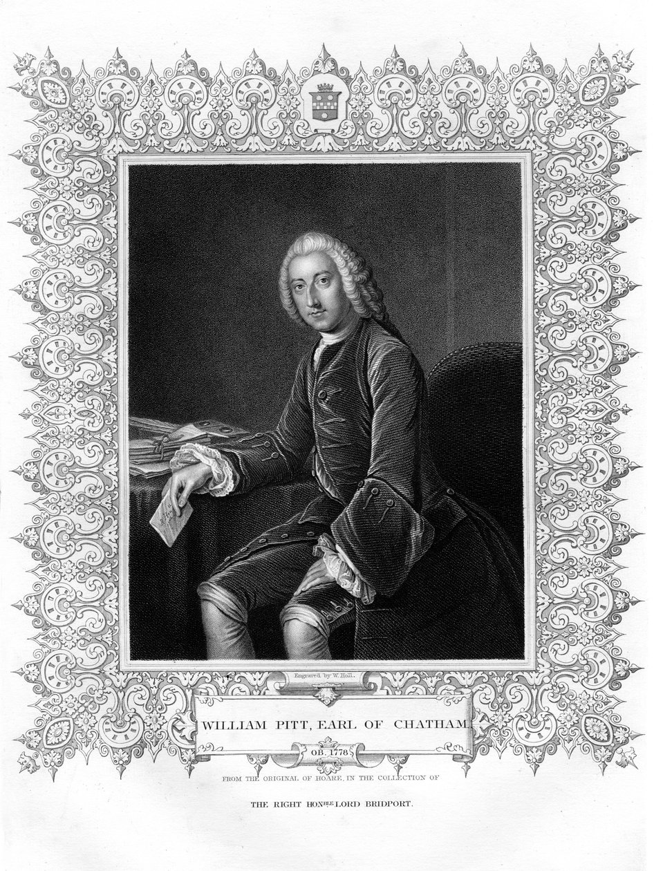 William Pitt, primer conde de Chatham, estadista británico Whig, siglo XIX de W. Holl