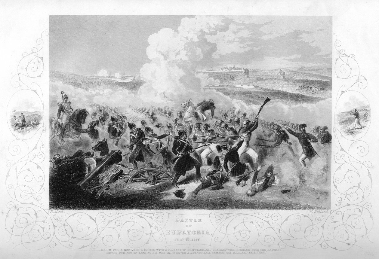 La Batalla de Eupatoria durante la Guerra de Crimea, 1855 1857 de W. Hulland
