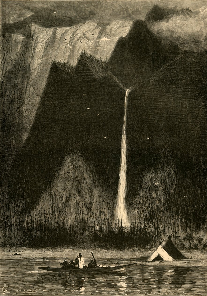 Cataratas Multanomah, 1872 de W. J. Linton