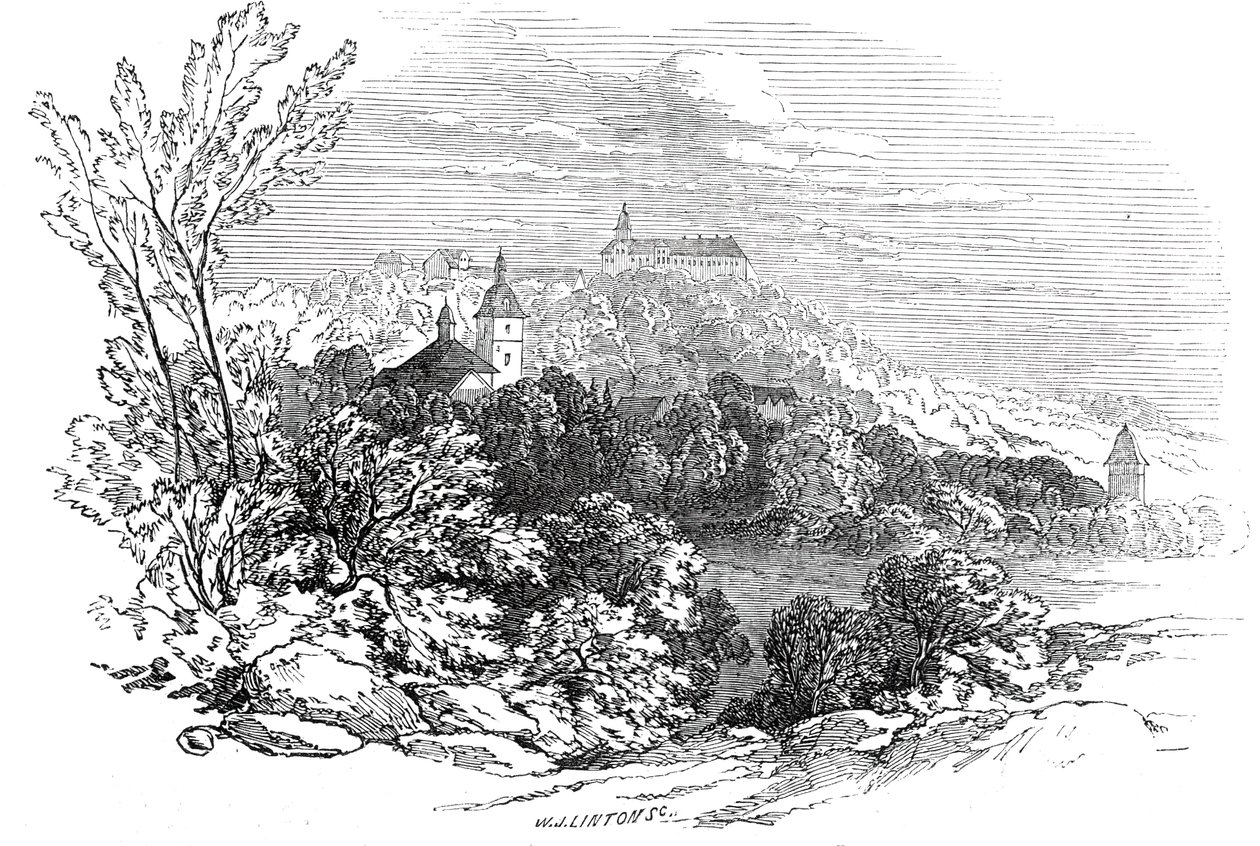 Palacio de Molsdorf - del dibujo de Su Alteza Real el Príncipe Alberto de W. J. Linton