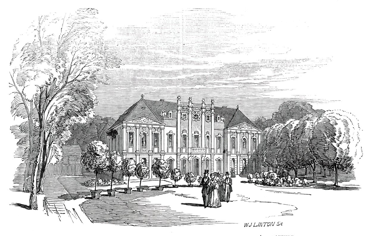 Palacio de Tenneburg - del dibujo de Su Alteza Real el Príncipe Alberto, 1845 de W. J. Linton